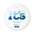 It’s Ice Mint 12mg nicotine pouches UK, front of the can with the Medium strength label