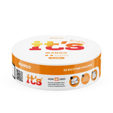 Side of the It’s Mango 8.5mg can, 20 slim tobacco-free nicotine pouches