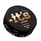 It’s Mocha 100mg caffeine pouch can at an angle, smooth coffee and chocolate flavour