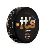 Tilted It’s Mocha 100mg caffeine can showing the Mocha flavour and 100mg per pouch