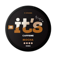 It’s Mocha 100mg caffeine pouches UK, front of the can with the X Strong 100mg caffeine label