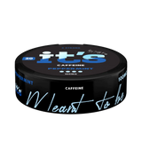 Side of the It’s Peppermint 100mg caffeine can, 20 nicotine-free caffeine pouches