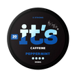 It’s Peppermint 100mg caffeine pouches UK, front of the can with the X Strong 100mg caffeine label