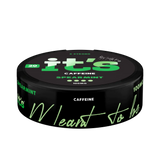 Side of the It’s Spearmint 100mg caffeine can, 20 nicotine-free caffeine pouches