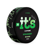 Tilted It’s Spearmint 100mg caffeine can showing the Spearmint flavour and 100mg per pouch