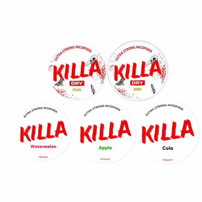 Killa Exclusive Fresh 16mg bundle of 5 nicotine pouches UK strong fresh flavour multi pack