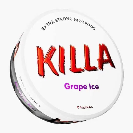 Killa Exclusive Grape Ice 16mg nicotine pouches UK grape flavour cooling pouch
