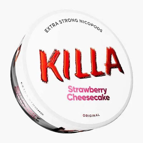 Killa Exclusive Strawberry Cheesecake 16mg nicotine pouches UK dessert flavour strong pouch
