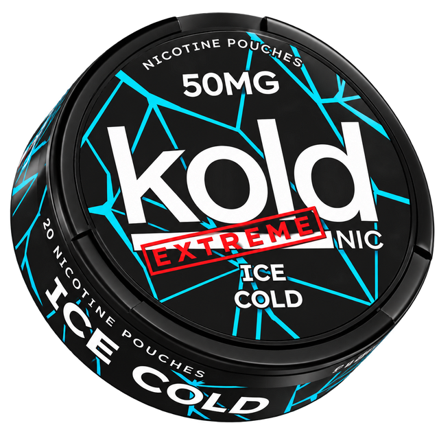 KOLDNIC Ice Cold Extreme 50mg nicotine pouches, 20 pouches per can