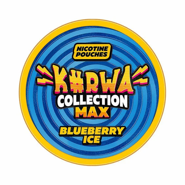KURWA Collection Max Blueberry Ice 43mg strong nicotine pouches UK
