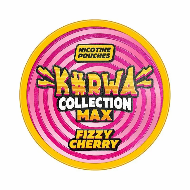 KURWA Collection Max Fizzy Cherry 43mg strong nicotine pouches UK