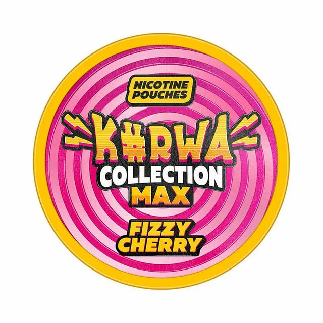 KURWA Collection Max Fizzy Cherry 43mg strong nicotine pouches UK