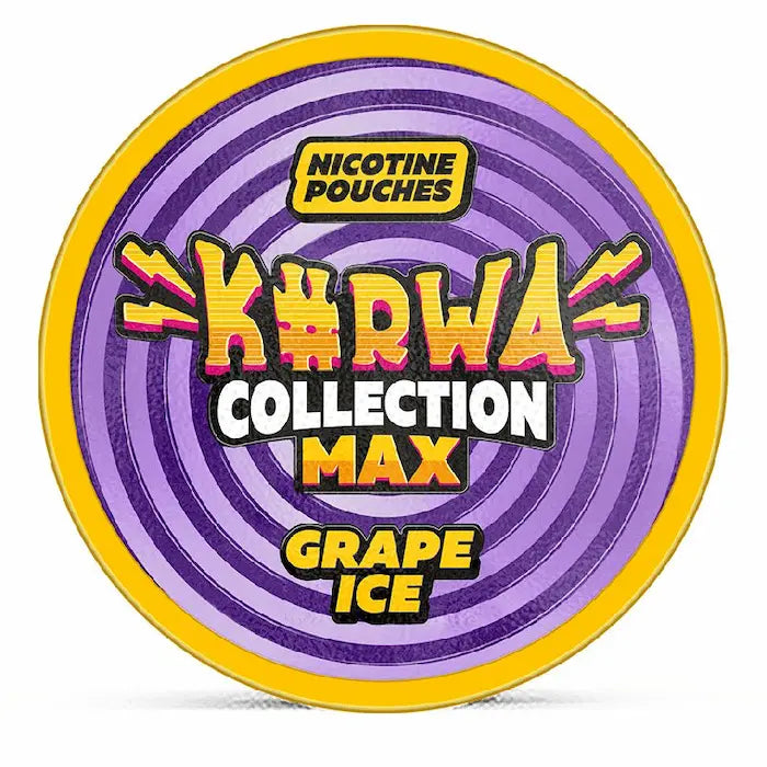 KURWA Collection Max Grape Ice 43mg strong nicotine pouches UK