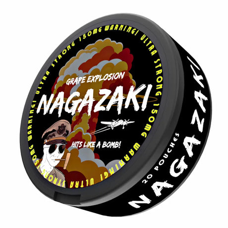 Nagazaki Grape Explosion 150mg nicotine pouch can with 20 pouches