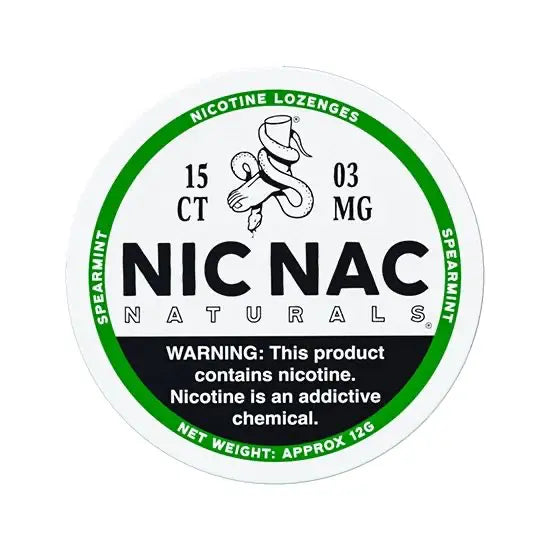 Nic Nac Spearmint 3mg Nicotine Lozenges