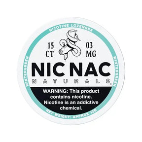 Nic Nac Wintergreen 3mg Nicotine Lozenges