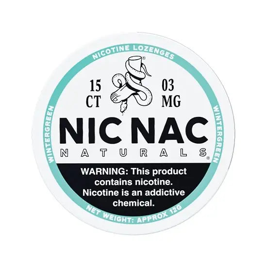 Nic Nac Wintergreen 3mg Nicotine Lozenges