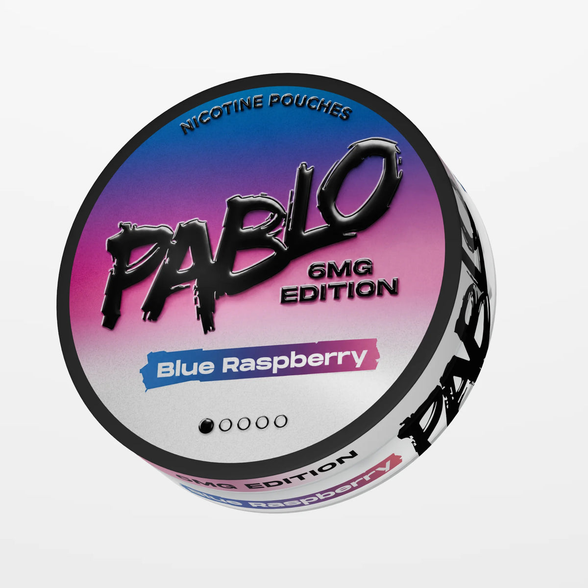 PABLO 6mg Edition Blue Raspberry 6mg nicotine pouch can, sweet and tangy blue raspberry
