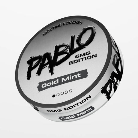 Low strength cold mint nicotine pouches UK: PABLO 6mg Edition Cold Mint 6mg