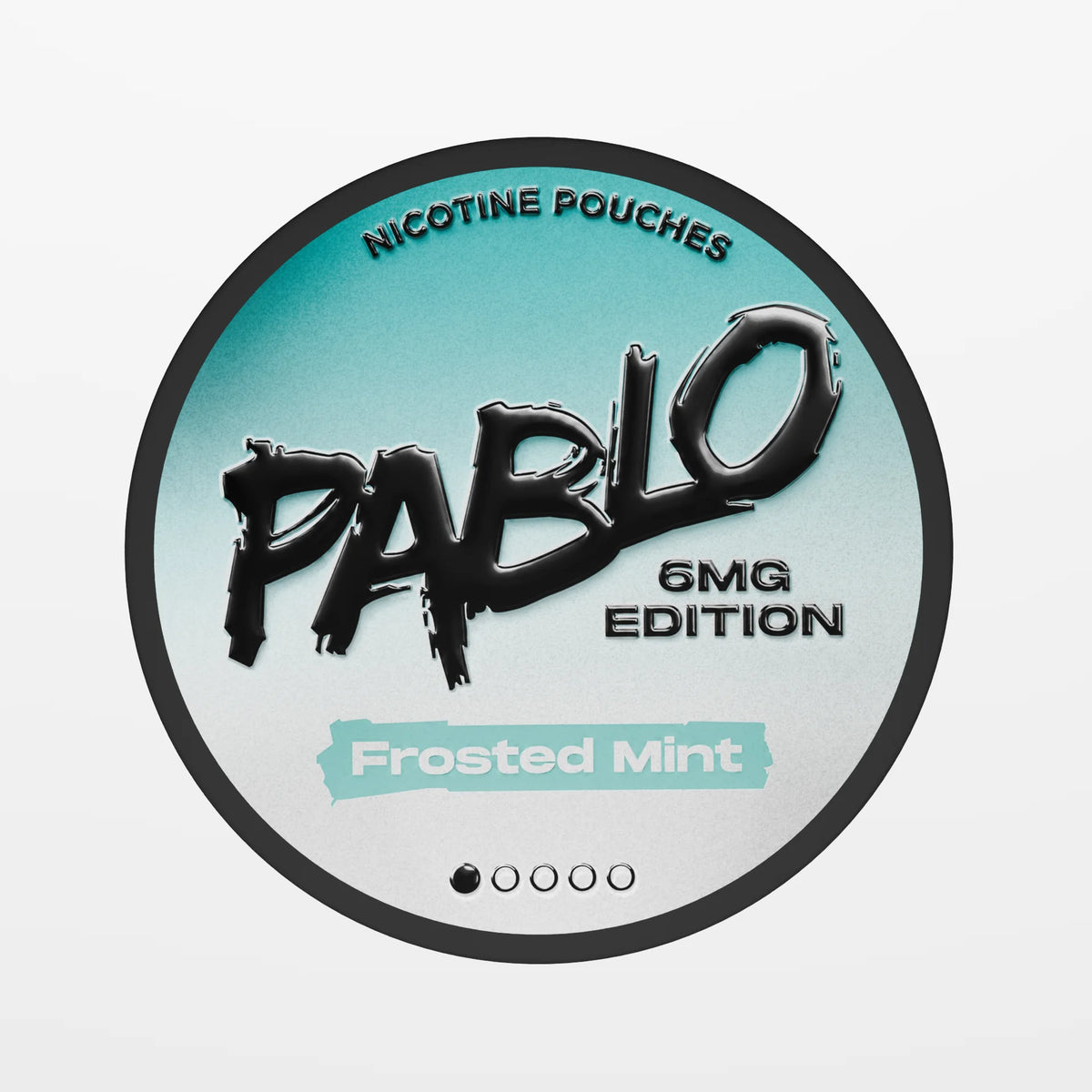 PABLO Frosted Mint 6mg nicotine pouches, 20 tobacco-free pouches per can
