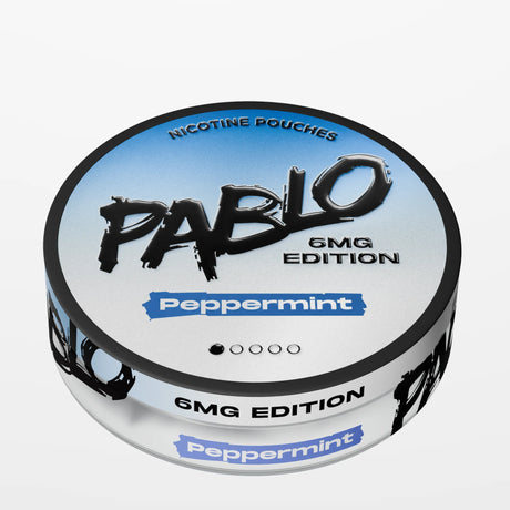 PABLO 6mg Edition Peppermint light strength nicotine pouches, 6mg per pouch