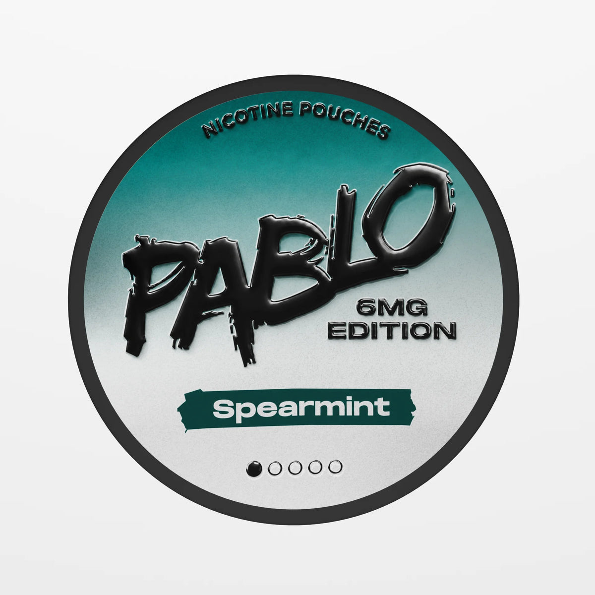 PABLO Spearmint 6mg nicotine pouches, 20 tobacco-free pouches per can