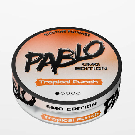PABLO 6mg Edition Tropical Punch light strength nicotine pouches, 6mg per pouch