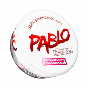 Pablo Exclusive Strawberry Cheesecake 50mg nicotine pouches UK dessert flavour strong pouch