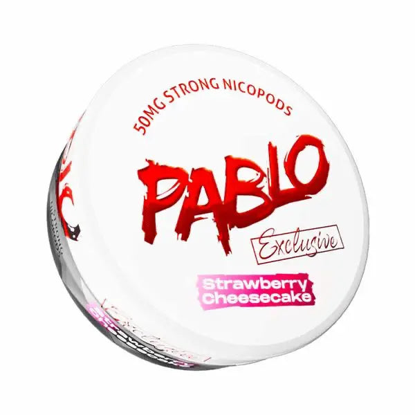 Pablo Exclusive Strawberry Cheesecake 50mg nicotine pouches UK dessert flavour strong pouch