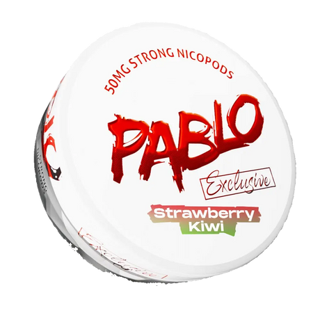 Pablo Exclusive Strawberry Kiwi 50mg nicotine pouches UK sweet fruit flavour strong pouch

