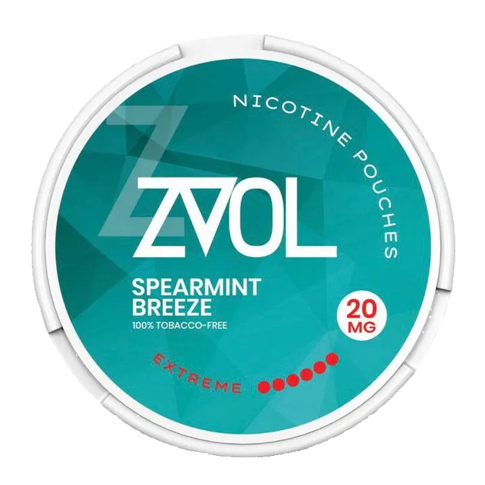 ZVOL Spearmint Breeze 20mg Nicotine Pouches