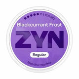 ZYN Blackcurrant Ice 13.5mg nicotine pouches with blackcurrant flavour and an icy cooling finish