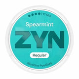 ZYN Spearmint 11mg nicotine pouches with a refreshing spearmint flavour and tobacco free nicotine
